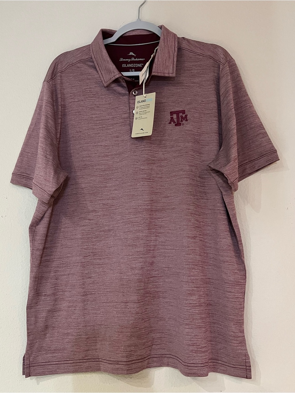 Tommy Bahama Texas A&M Aggies Maroon Polo Shirt size L